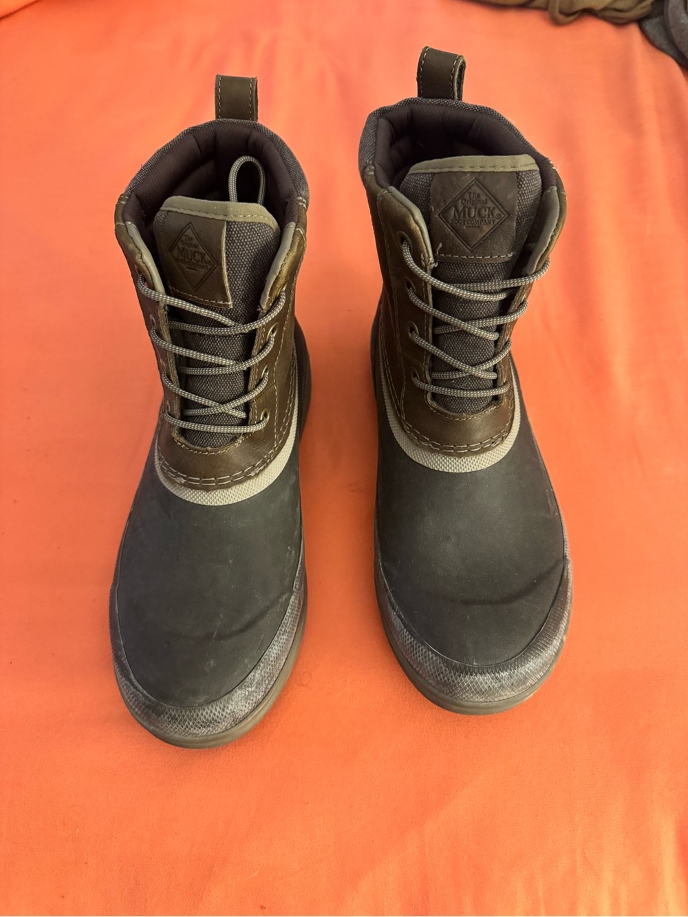 Men's Dark Brown/Black Waterproof Work Boot